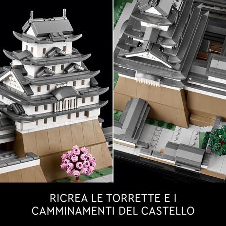 LEGO Architecture 21060 Castello di Himeji Kit Modellismo Adulti Collezione Monumenti Albero Ciliegio in Fiore da Costruire - 3