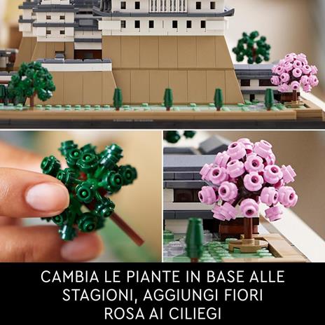 LEGO Architecture 21060 Castello di Himeji Kit Modellismo Adulti Collezione Monumenti Albero Ciliegio in Fiore da Costruire - 5