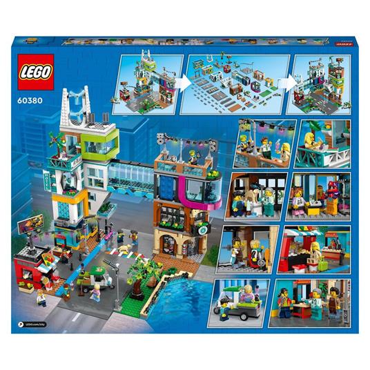 LEGO City 60380 Downtown, Modular Building Set con Negozio
