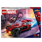 LEGO Marvel 76244 Miles Morales vs. Morbius, Spider-Man Giocattolo per Bambini con Macchina da Corsa e Minifigure di Spidey