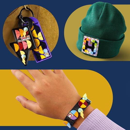 LEGO DOTS 41808 Pack Accessori Hogwarts, Kit Fai da Te Tema Harry Potter per Creare Braccialetti Toppa da Cucire e 2 Bag Tag - 5