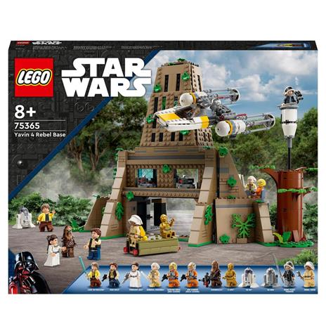 LEGO 75365 Star Wars: A New Hope Base Ribelle su Yavin 4 con 10 Minifigure, 2 Droidi, Starfighter Y-wing e Sala Comando