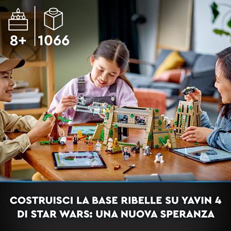 LEGO 75365 Star Wars: A New Hope Base Ribelle su Yavin 4 con 10 Minifigure, 2 Droidi, Starfighter Y-wing e Sala Comando - 2
