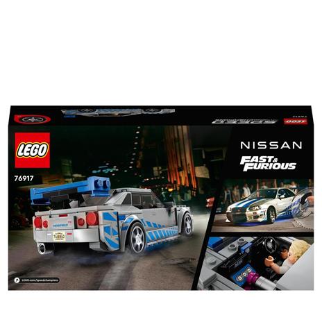 LEGO Speed Champions 76917 2 Fast 2 Furious Nissan Skyline GT-R (R34) Macchina Giocattolo da Collezione 2023, per Bambini - 9