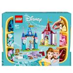 LEGO Disney Princess 43219 Castelli Creativi, Set con Castello Giocattolo, Belle e Cenerentola, Giochi da Viaggio per Bambini