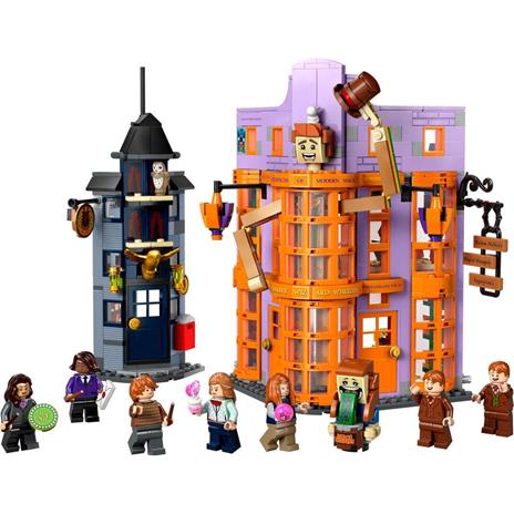 LEGO Harry Potter 76422 Diagon Alley Tiri Vispi Weasley Set 2in1 Negozio Giocattolo Scherzi e Ufficio Postale delle Civette - 7