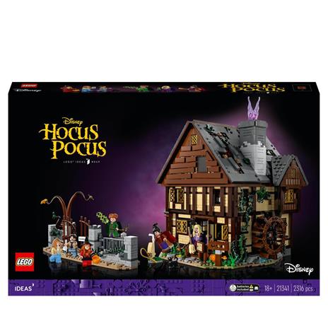 LEGO Ideas 21341 Disney Hocus Pocus: il Cottage delle Sorelle Sanderson, Modellino di Casa da Costruire, Regalo per Adulti