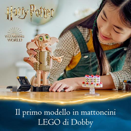 LEGO Harry Potter 76421 Dobby l'Elfo Domestico, Modello Snodabile di Personaggio Iconico, Gioco da Collezione, Regalo 8+ Anni - 2
