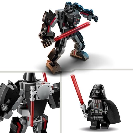 LEGO Star Wars 75368 Mech di Darth Vader Action Figure Snodabile con Minifigure e Spada Laser Giochi per Bambini di 6+ Anni - 4