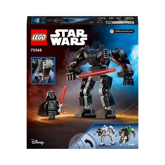 LEGO Star Wars 75368 Mech di Darth Vader Action Figure Snodabile con Minifigure e Spada Laser Giochi per Bambini di 6+ Anni - 8
