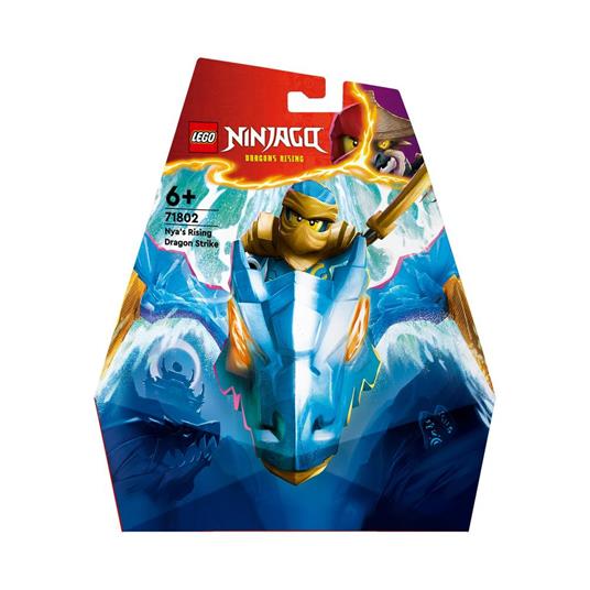 LEGO NINJAGO 71802 Attacco del Rising Dragon di Nya, Giochi per Bambini 6+ con Action Figure di Drago Giocattolo e Minifigure
