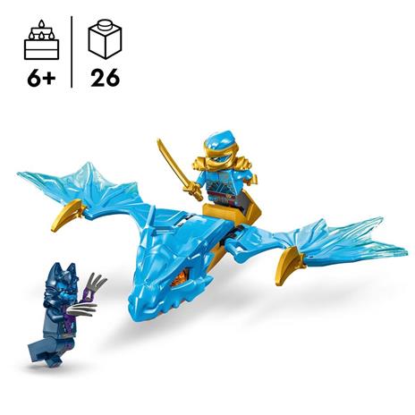 LEGO NINJAGO 71802 Attacco del Rising Dragon di Nya, Giochi per Bambini 6+ con Action Figure di Drago Giocattolo e Minifigure - 3
