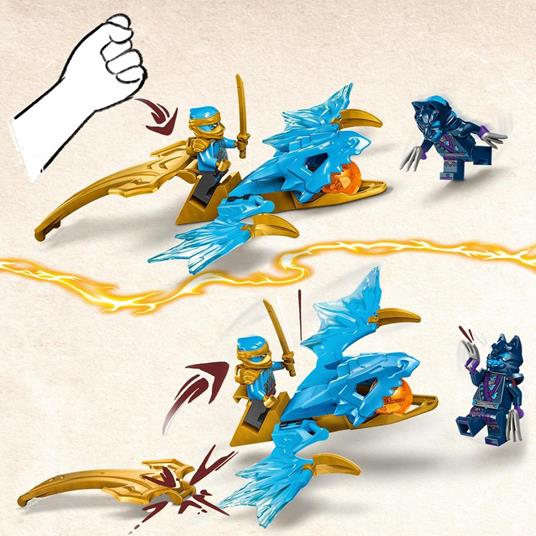 LEGO NINJAGO 71802 Attacco del Rising Dragon di Nya, Giochi per Bambini 6+ con Action Figure di Drago Giocattolo e Minifigure - 4
