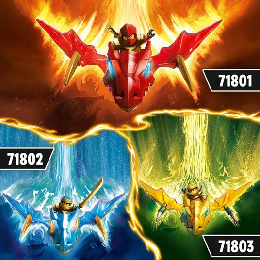 LEGO NINJAGO 71802 Attacco del Rising Dragon di Nya, Giochi per Bambini 6+ con Action Figure di Drago Giocattolo e Minifigure - 6