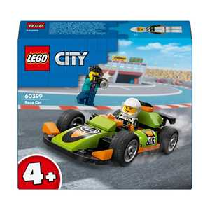Giocattolo LEGO City 60399 Auto da Corsa Verde, Macchina Giocattolo per Bambini di 4+ Anni, Modellino da Costruire di Veicolo Formula 1 LEGO