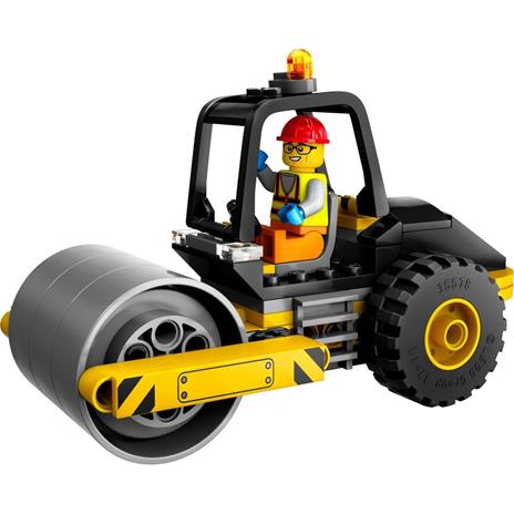LEGO City 60401 Rullo Compressore Set di Costruzioni Giocattolo per Bambini di 5+ Anni Veicolo da Cantiere con Operaio Edile - 7