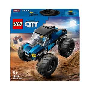 Giocattolo LEGO City 60402 Monster Truck Blu, Veicolo Giocattolo Fuoristrada, Giochi per Bambini di 5+ Anni con Minifigure del Pilota LEGO