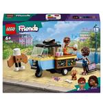 LEGO Friends 42606 Furgoncino del Fornaio, Giochi per Bambini di 6+ Anni con Cucina Giocattolo, Cibo, Mini Bamboline e Cane