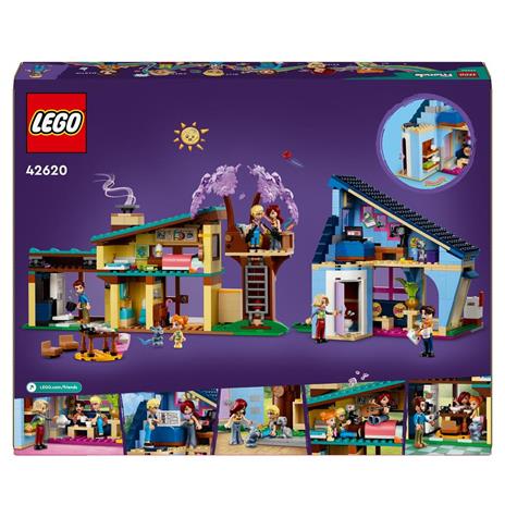 LEGO Friends 42620 Le Case di Olly e Paisley, Giochi per Bambini di 7+ Anni con 2 Case Giocattolo da Costruire e 6 Personaggi - 8