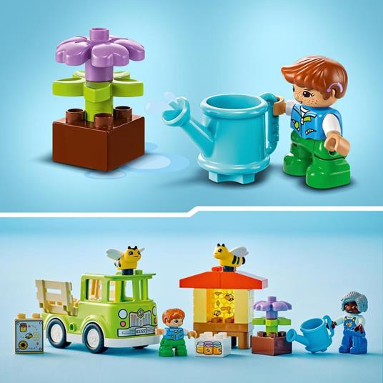 LEGO DUPLO 10419 Cura di Api e Alveari, Gioco Educativo per Bambini in età Prescolare con 2 Personaggi e un Camion Giocattolo - 5