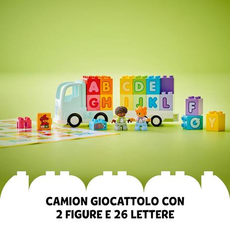 LEGO DUPLO 10421 Il Camioncino dellAlfabeto, Giochi Educativi per Bambini 2+ Anni con Camion Giocattolo e Mattoncini ABC - 4