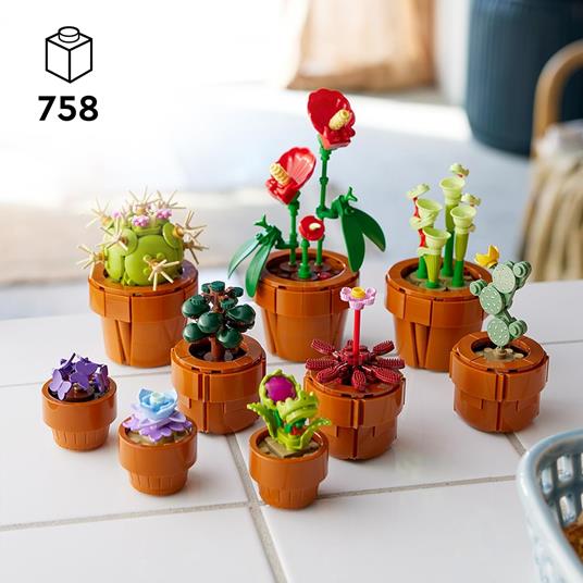 LEGO 10329 Icons Piantine, Set Collezione Botanica con Fiori Artificiali in  Vaso Color Terracotta da Costruire - LEGO - LEL Flowers - Set mattoncini -  Giocattoli