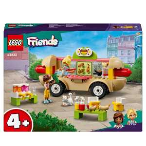 Giocattolo LEGO Friends 42633 Food Truck Hot-Dog, Giochi per Bambini 4+, Piccolo Camion Giocattolo con Cucina, 2 Mini Bamboline e Gatto LEGO
