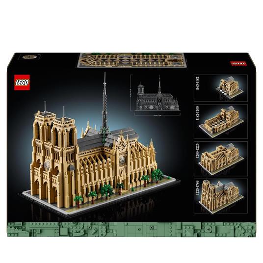 LEGO Architecture 21061 Notre-Dame de Paris, Kit Modellismo per Adulti di Monumento da Collezione, Regalo per Mamma o Papà - 9
