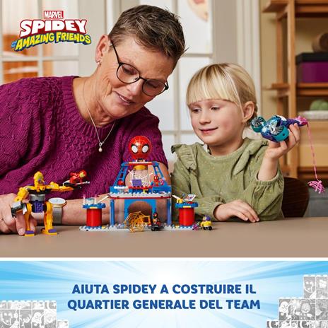 LEGO Spidey e i Suoi Fantastici Amici 10794 Quartier Generale di Team Spidey Giochi Bambini 4+ con Mech Veicolo e Supereroi - 2