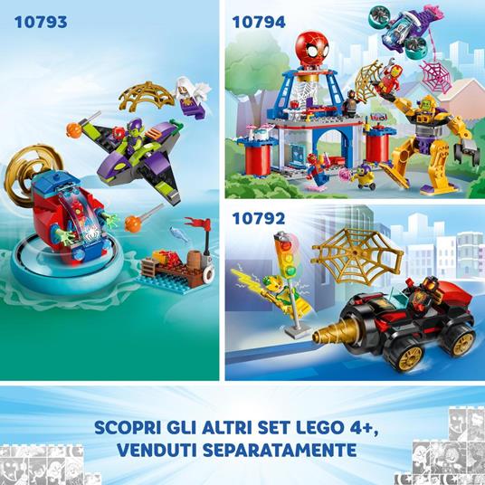 LEGO Spidey e i Suoi Fantastici Amici 10794 Quartier Generale di Team Spidey Giochi Bambini 4+ con Mech Veicolo e Supereroi - 7