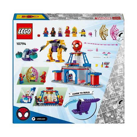 LEGO Spidey e i Suoi Fantastici Amici 10794 Quartier Generale di Team Spidey Giochi Bambini 4+ con Mech Veicolo e Supereroi - 9