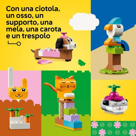 LEGO Classic 11034 Animali Domestici Creativi, Giocattolo per Bambini di 5+ Anni per Costruire Cane, Gatto e Altri Animali - 6