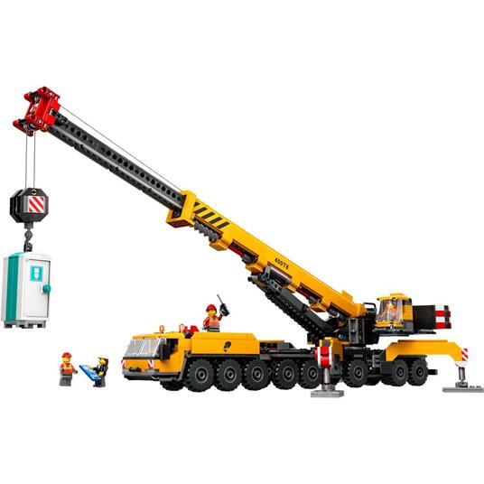 LEGO City 60409 Gru da Cantiere Mobile Gialla, Giochi Creativi per Bambini 9+, Veicolo Giocattolo con Funzioni e 4 Minifigure - 8