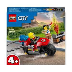 Giocattolo LEGO City 60410 Motocicletta dei Pompieri da Soccorso Giochi per Bambini 4+ Anni con Moto Giocattolo 2 Minifigure Estintore LEGO
