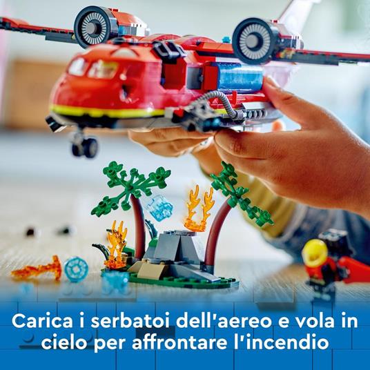 LEGO City 60413 Aereo Antincendio, Giocattolo dei Vigili del Fuoco per  Bambini di 6+ Anni con 3 Minifigure dei Pompieri - LEGO - LEGO City -  Mestieri - Giocattoli