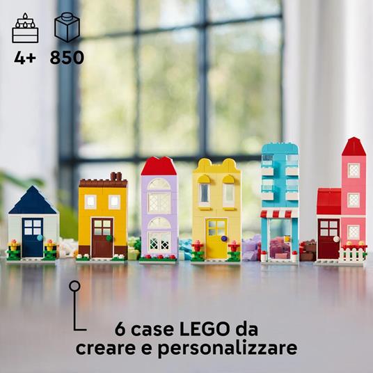 LEGO Classic 11035 Case Creative, Set Costruzioni in Mattoncini, Giochi per Bambini 4+ Anni, Casa Giocattolo con Accessori - 2