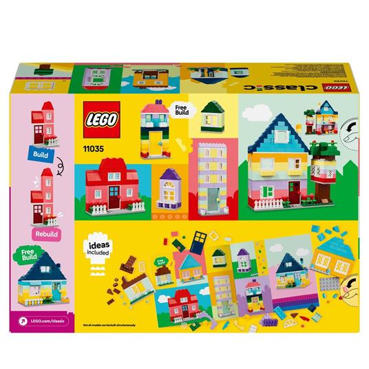 LEGO Classic 11035 Case Creative, Set Costruzioni in Mattoncini, Giochi per Bambini 4+ Anni, Casa Giocattolo con Accessori - 8