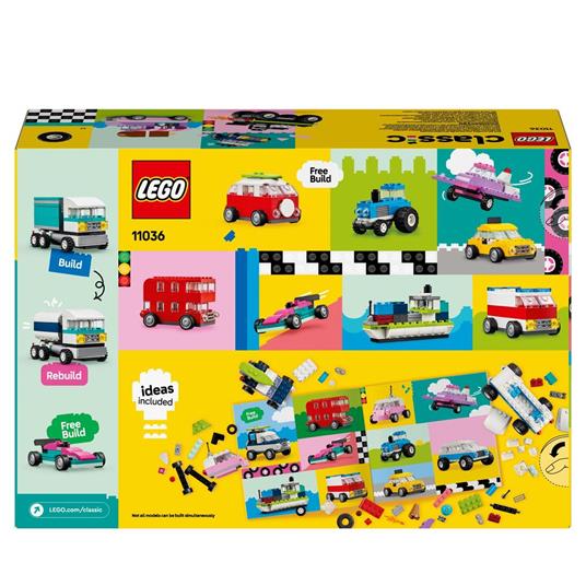 LEGO Classic 11036 Veicoli Creativi, Modellini di Auto in Mattoncini, Macchine Giocattolo per Bambini e Bambine 5+ Anni - 8