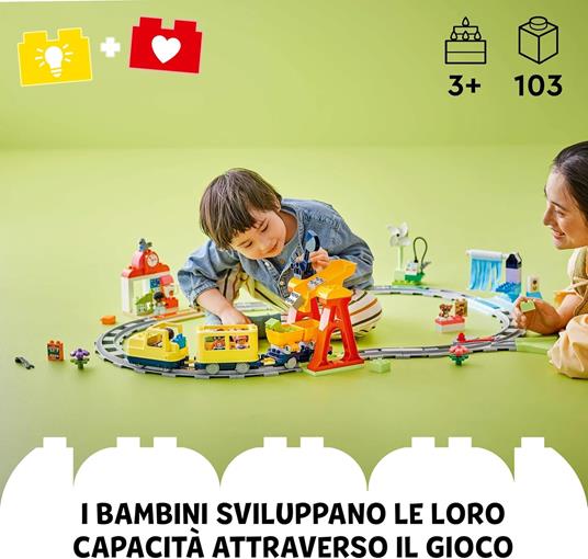 LEGO DUPLO 10428 Grande Treno Comunitario Interattivo, Giochi per Bambini 3+ con Mattoncini Multifunzione, Regali Educativi - 2