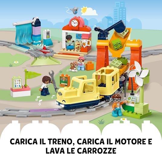 LEGO DUPLO 10428 Grande Treno Comunitario Interattivo, Giochi per Bambini 3+ con Mattoncini Multifunzione, Regali Educativi - 5
