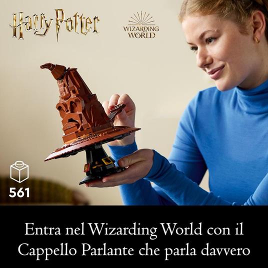 LEGO Harry Potter 76429 Cappello Parlante di Hogwarts con Stemma delle Case e 31 Suoni Idea Regalo per Adulti per Lui e Lei - 2