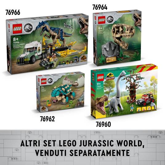 LEGO Jurassic World 76965 Missione Dinosauro: Scoperta dello Stegosauro, Giocattolo con Dinosauri e Fuoristrada per Bambini 6+ - 7
