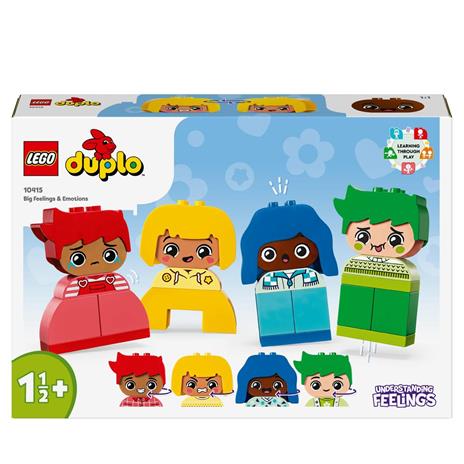 LEGO DUPLO 10415 Forti Sentimenti ed Emozioni, Giochi per Bambini da 1.5 Anni Impilabili con 23 Mattoncini e 4 Personaggi