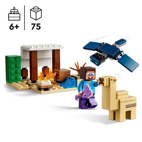 LEGO Minecraft 21251 Spedizione di Steve nel Deserto, Gioco per Bambini di 6+ Anni, Bioma con Casa Giocattolo e Personaggi - 3