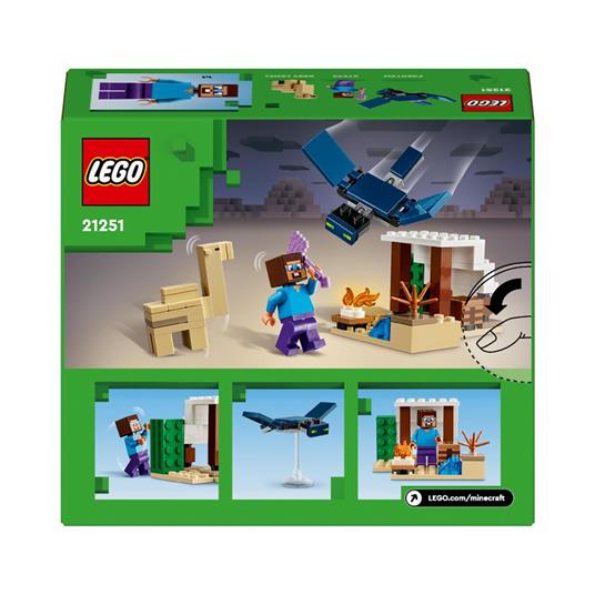 LEGO Minecraft 21251 Spedizione di Steve nel Deserto, Gioco per Bambini di 6+ Anni, Bioma con Casa Giocattolo e Personaggi - 8
