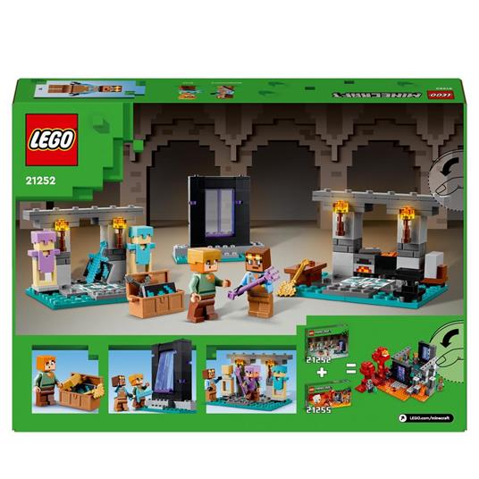 LEGO Minecraft 21252 L'Armeria con Personaggio Alex, Accessori e Armi Giocattolo per Bambini di 7+ Anni e Fan del Videogioco - 8