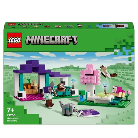 LEGO Minecraft 21253 Il Santuario degli Animali Giocattolo per Bambini e Fan di 7+ Anni con Bioma delle Pianure e Personaggi
