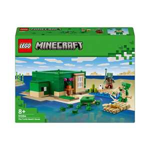 Giocattolo LEGO Minecraft 21254 Beach House della Tartaruga Casa Giocattolo da Costruire per Bambini di 8+ Anni con Personaggi e Animali LEGO