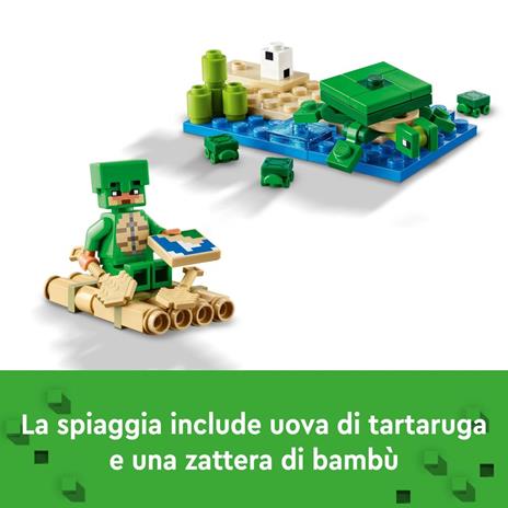 LEGO Minecraft 21254 Beach House della Tartaruga Casa Giocattolo da Costruire per Bambini di 8+ Anni con Personaggi e Animali - 4
