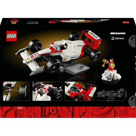 LEGO Icons 10330 McLaren MP4/4 e Ayrton Senna, Modellino da Costruire di Auto da Corsa F1 con Minifigure, Regalo per Adulti - 8